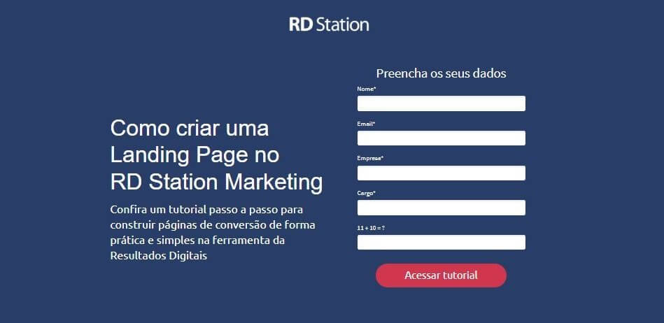 landing page rd station