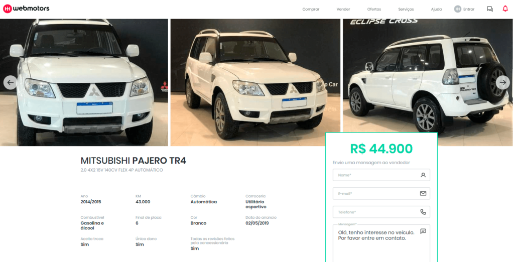 carros na web fora do ar