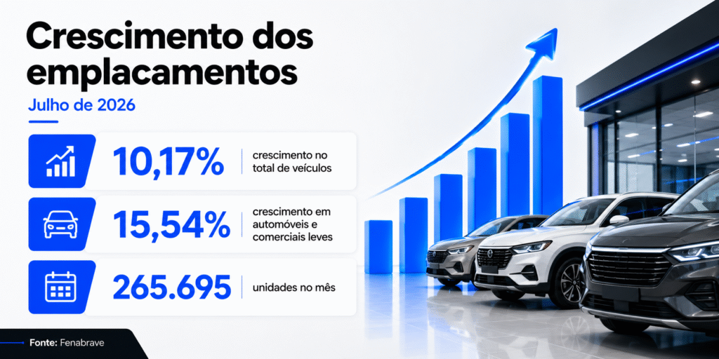 Crescimento do mercado automotivo em julho de 2026